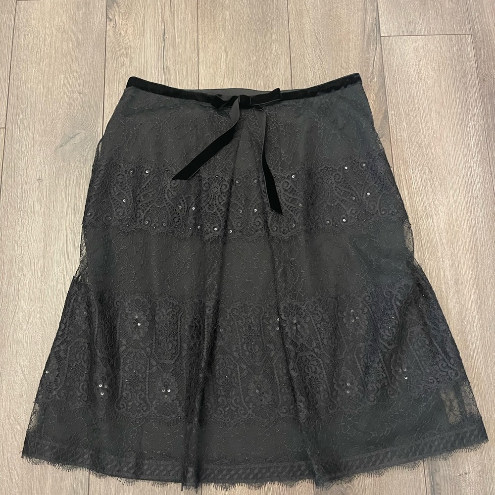 Ann Taylor Black Lace Skirt